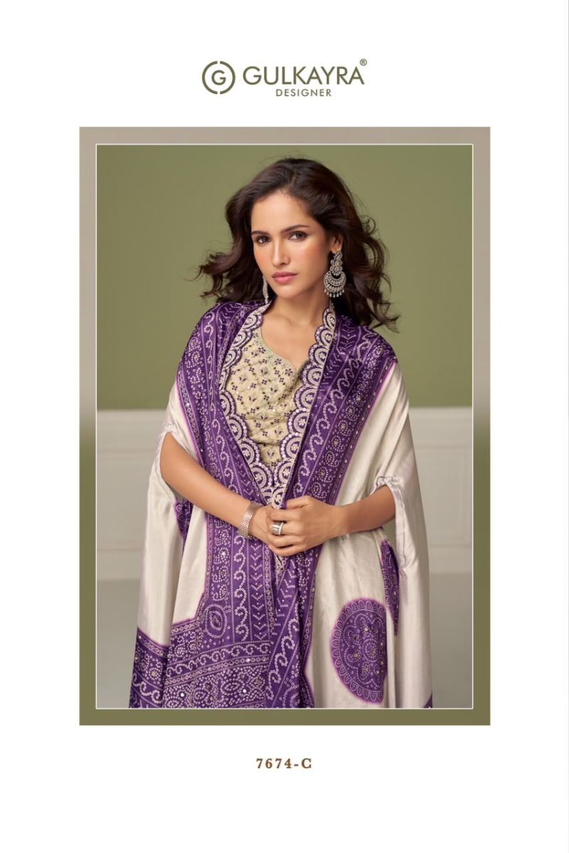 Gulkayra Ruhi 7674 Real Chinon Embroidered Designer Indo Western Catalog — Wholesale Kurtis, Gulkayra wholesale from Surat — view 6