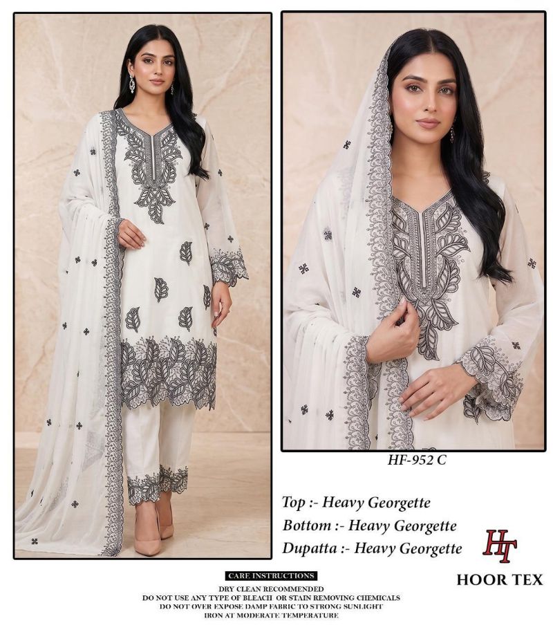 Hoor Tex 925 A To D Georgette Embroidered Salwar Kameeez Catalog — Wholesale Kurtis wholesale from Surat — view 3