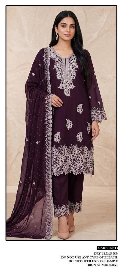 Hoor Tex 925 A To D Georgette Embroidered Salwar Kameeez Catalog