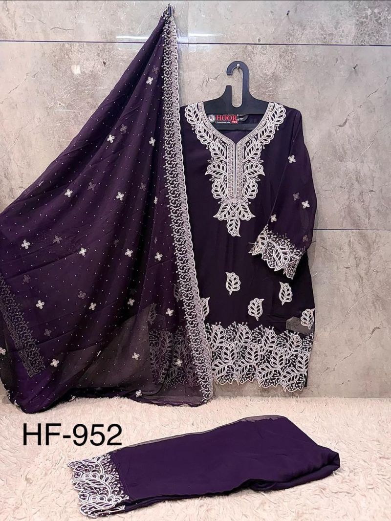 Hoor Tex 925 A To D Georgette Embroidered Salwar Kameeez Catalog — Wholesale Kurtis wholesale from Surat — view 8