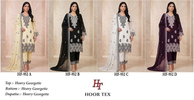 Hoor Tex 925 A To D Georgette Embroidered Salwar Kameeez Catalog — Wholesale Kurtis wholesale from Surat — view 9