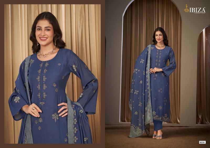 Ibiza Ekatya Muslin Digital Print With Embroidery Salwar Kameez — Wholesale Dress Material wholesale from Surat - Gallery Image 2