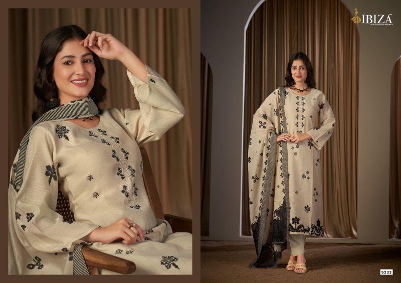 Ibiza Ekatya Muslin Digital Print With Embroidery Salwar Kameez — Wholesale Dress Material wholesale from Surat - Gallery Image 3