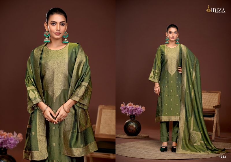 Ibiza Parthi Banglory Silk Jacquard Designer Salwar Kameez — Wholesale Dress Material, Vardan Ethnic wholesale from Surat — view 3