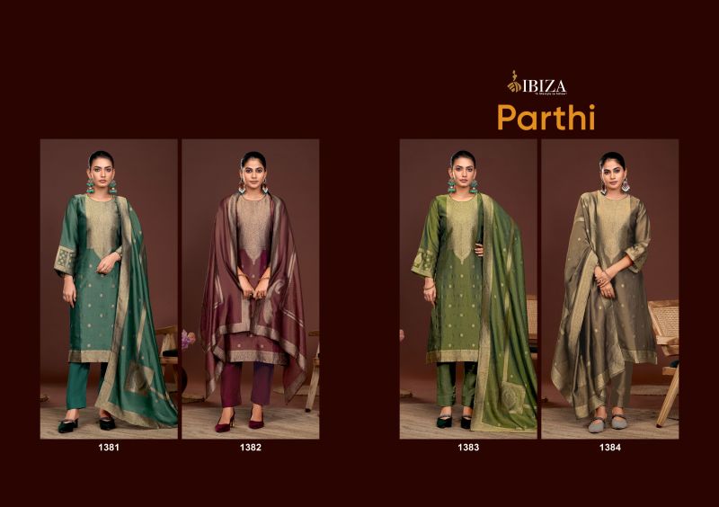Ibiza Parthi Banglory Silk Jacquard Designer Salwar Kameez — Wholesale Dress Material, Vardan Ethnic wholesale from Surat — view 6