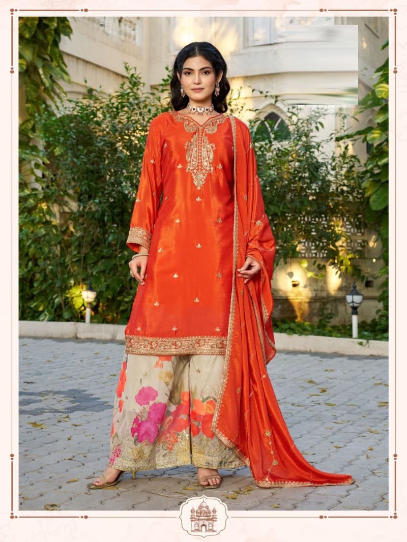 Indri 1127 To 1130 Blooming Chinon Sequence Embroidered Salwar Kameez — Wholesale Readymade Suit, Vardan Ethnic wholesale from Surat — view 3