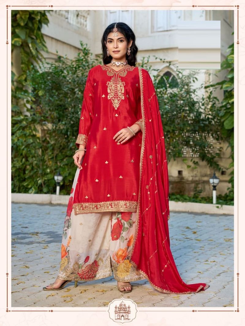 Indri 1127 To 1130 Blooming Chinon Sequence Embroidered Salwar Kameez — Wholesale Readymade Suit, Vardan Ethnic wholesale from Surat — view 4