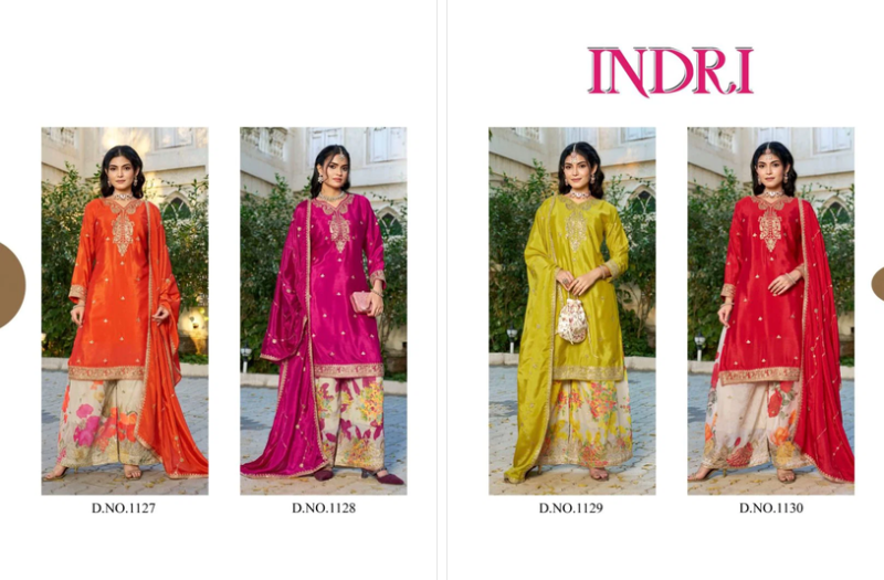 Indri 1127 To 1130 Blooming Chinon Sequence Embroidered Salwar Kameez — Wholesale Readymade Suit, Vardan Ethnic wholesale from Surat — view 7