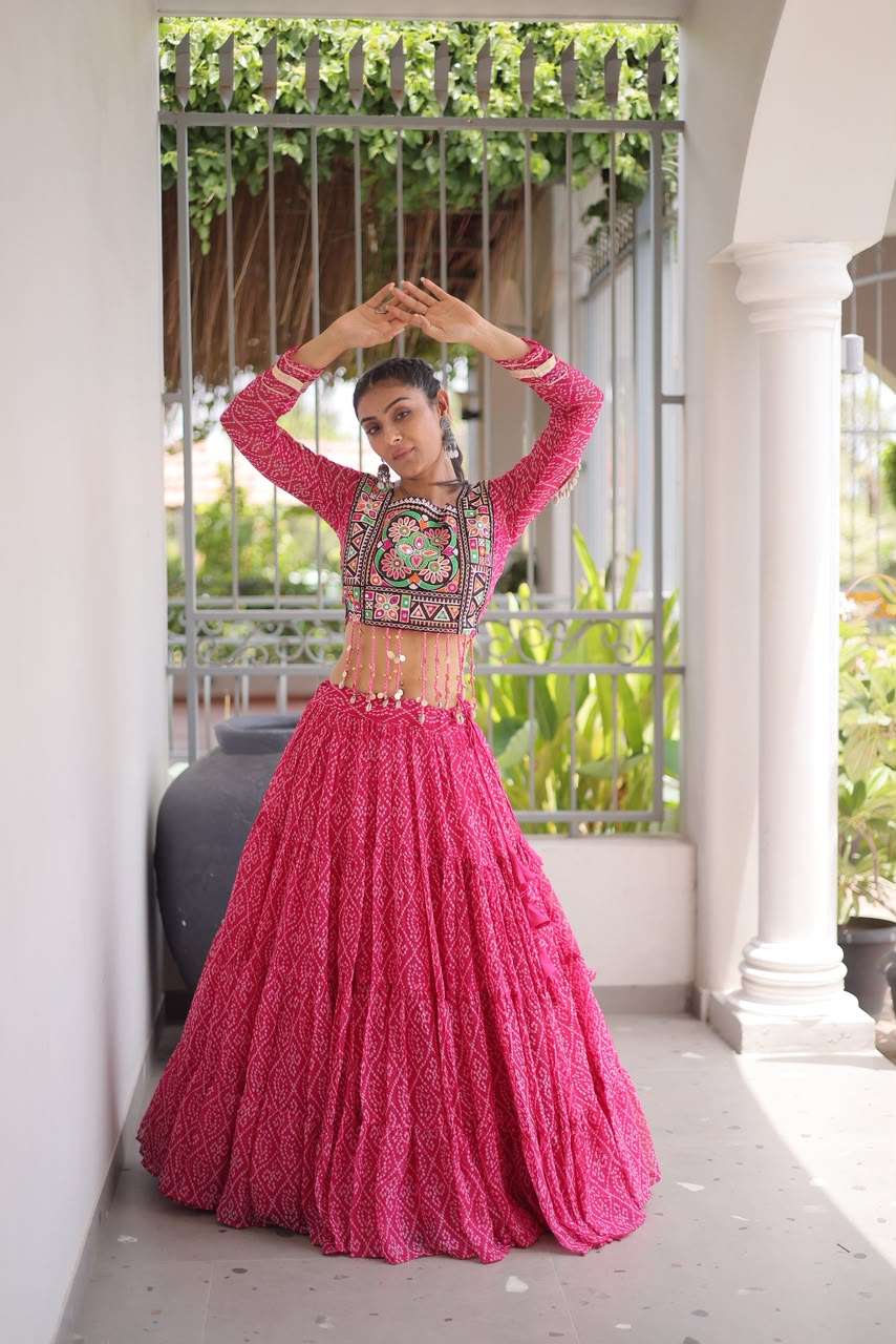 KA-5080 Navratri Collection 2026 – Designer Bandhani Lehenga Choli Product Overview
