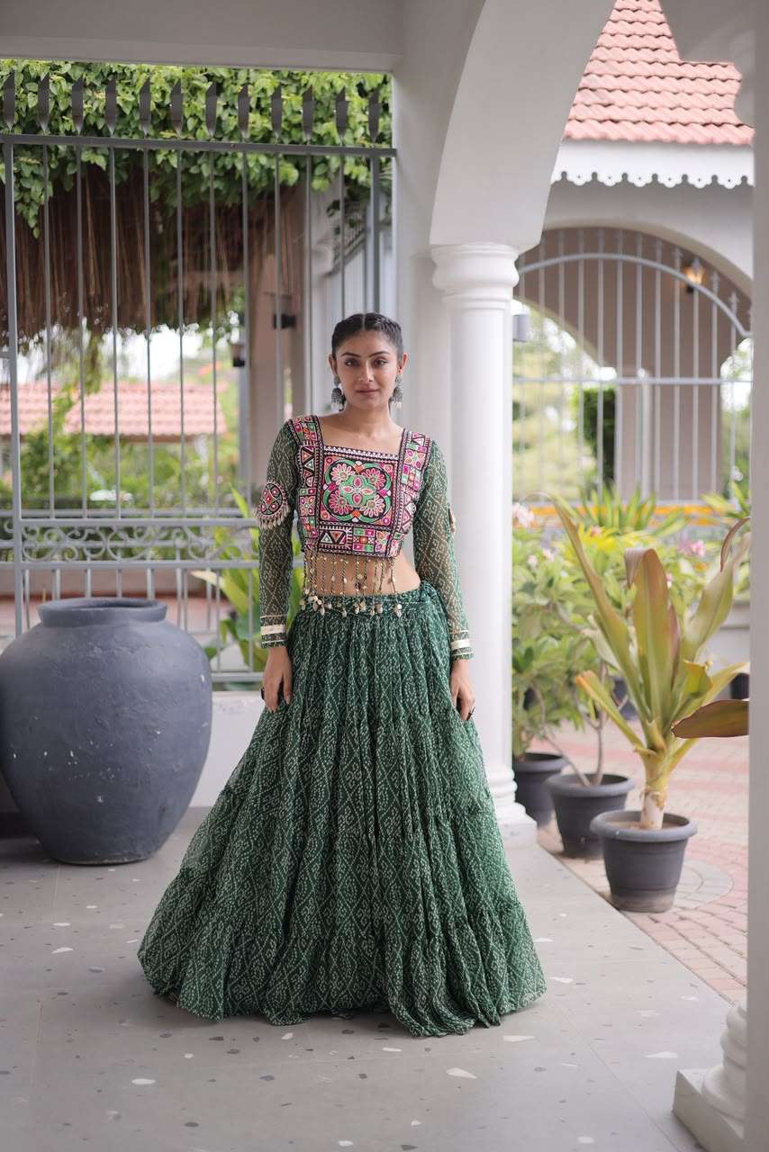 KA-5080 Navratri Collection 2026 – Designer Bandhani Lehenga Choli Product Overview — Singles, Vardan Ethnic wholesale from Surat — view 3