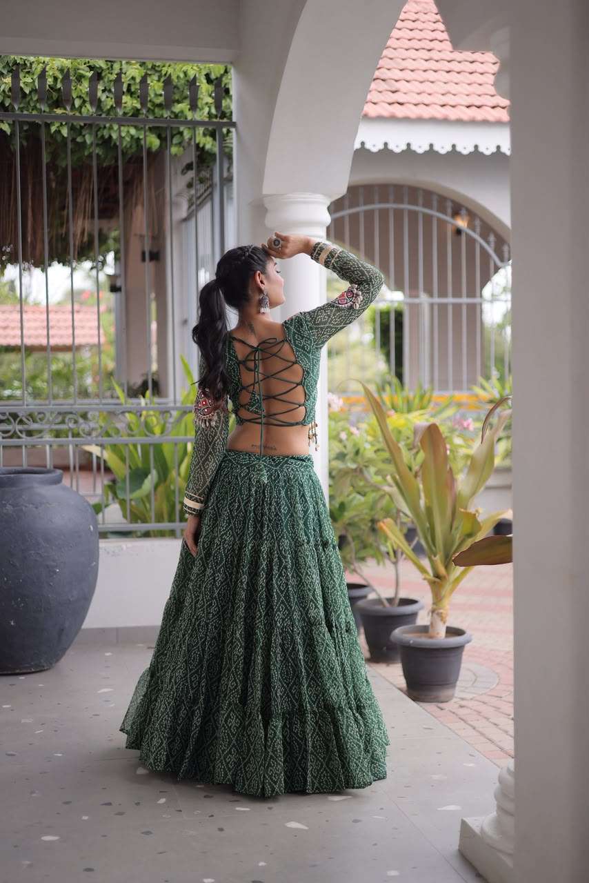 KA-5080 Navratri Collection 2026 – Designer Bandhani Lehenga Choli Product Overview — Singles, Vardan Ethnic wholesale from Surat — view 4