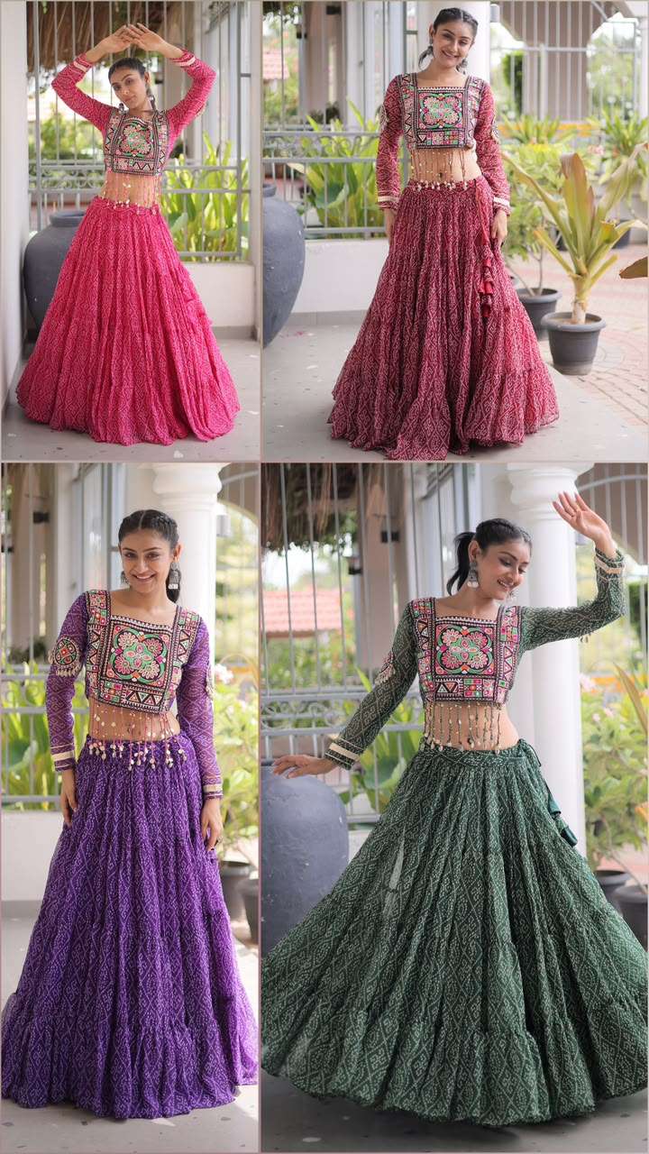 KA-5080 Navratri Collection 2026 – Designer Bandhani Lehenga Choli Product Overview — Singles, Vardan Ethnic wholesale from Surat — view 6