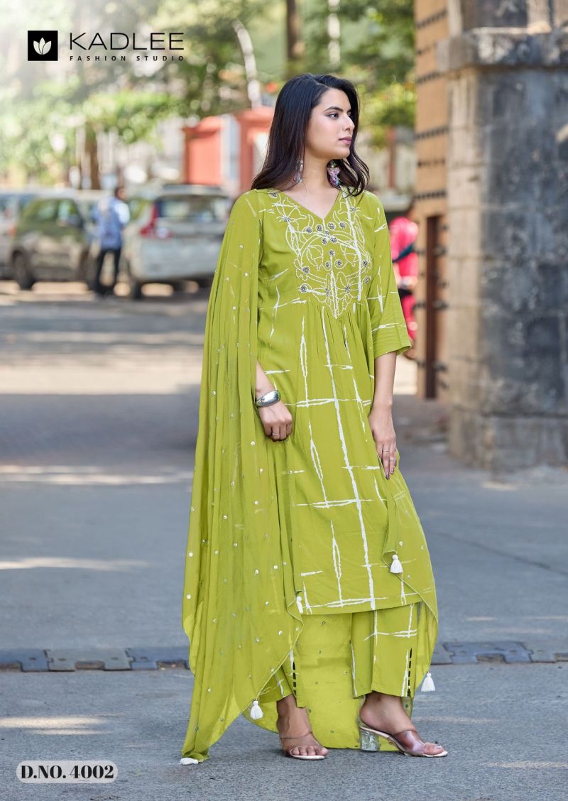 Kadlee Rimzim Rayon Printed Designer Kurti With Bottom Dupatta Catalog — Wholesale Kurtis wholesale from Surat — Photo 3
