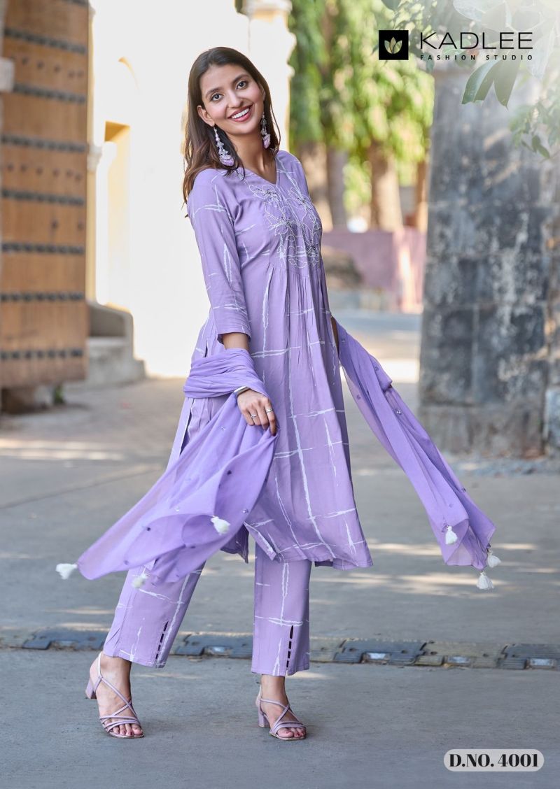 Kadlee Rimzim Rayon Printed Designer Kurti With Bottom Dupatta Catalog — Wholesale Kurtis wholesale from Surat — Photo 2