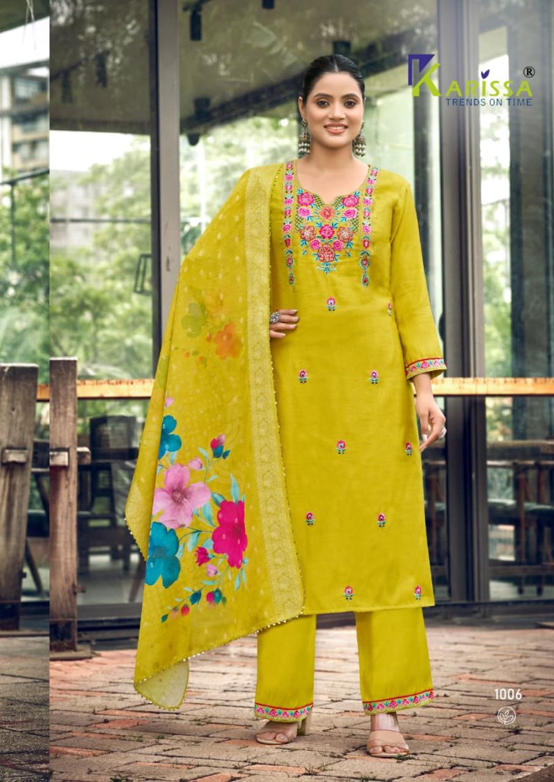 Karissa Nora Vol 5 Fancy Viscose Thread And Khatli Work Kurti With Bottom Dupatta Set — Wholesale Kurtis, Vardan Ethnic wholesale from Surat — view 3