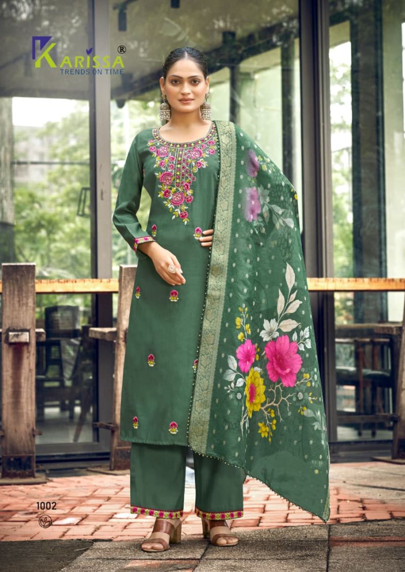 Karissa Nora Vol 5 Fancy Viscose Thread And Khatli Work Kurti With Bottom Dupatta Set — Wholesale Kurtis, Vardan Ethnic wholesale from Surat — view 6