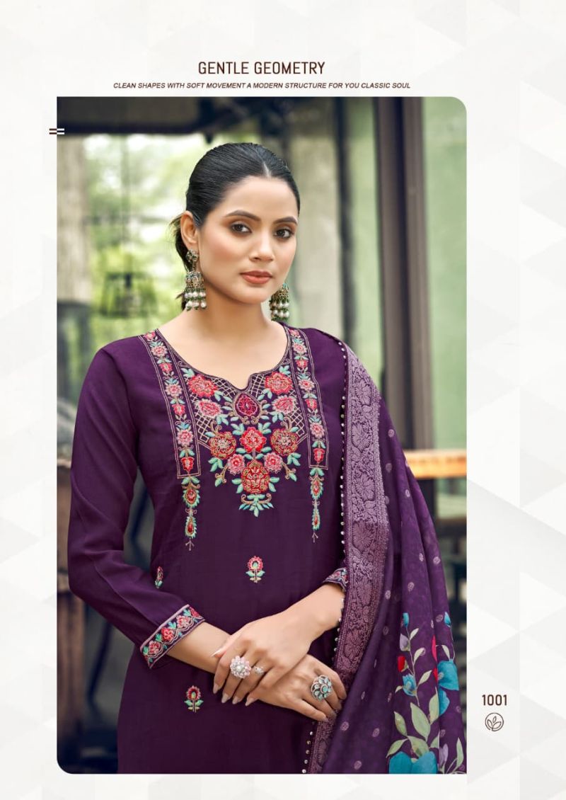 Karissa Nora Vol 5 Fancy Viscose Thread And Khatli Work Kurti With Bottom Dupatta Set — Wholesale Kurtis, Vardan Ethnic wholesale from Surat — view 7