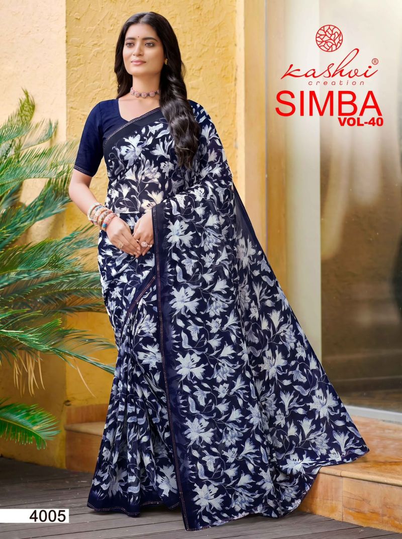 Kashvi Simba Vol 40 Georgette Printed Saree Catalog