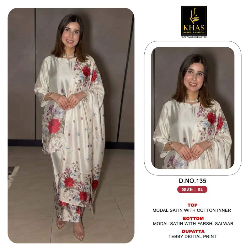 Khas 130 Series Model Satin Tebby Digital Printed Salwar Kameez Catalog — Wholesale Readymade Suit, Khas wholesale from Surat — Photo 8