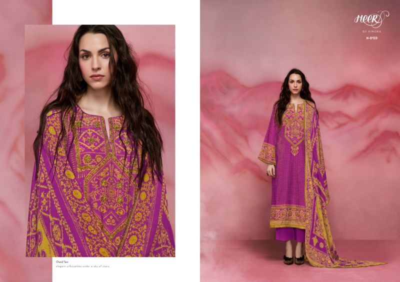 Kimora Heer Chand Tare 2 Maslin Vol 257 Muslin Digital Print Embroidered Salwar Kameez — Wholesale Salwar Suits, Vardan Ethnic wholesale from Surat — view 2