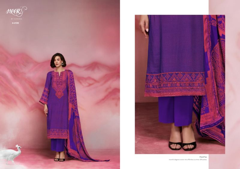 Kimora Heer Chand Tare 2 Maslin Vol 257 Muslin Digital Print Embroidered Salwar Kameez — Wholesale Salwar Suits, Vardan Ethnic wholesale from Surat — view 3