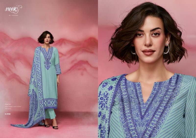 Kimora Heer Chand Tare 2 Maslin Vol 257 Muslin Digital Print Embroidered Salwar Kameez — Wholesale Salwar Suits, Vardan Ethnic wholesale from Surat — view 4