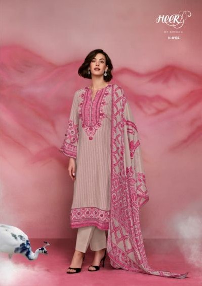 Kimora Heer Chand Tare 2 Maslin Vol 257 Muslin Digital Print Embroidered Salwar Kameez