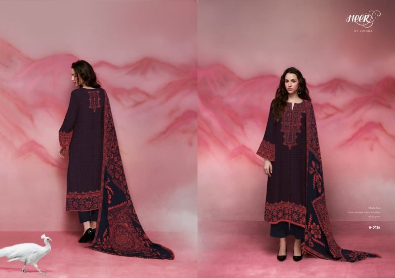 Kimora Heer Chand Tare 2 Maslin Vol 257 Muslin Digital Print Embroidered Salwar Kameez — Wholesale Salwar Suits, Vardan Ethnic wholesale from Surat — view 5