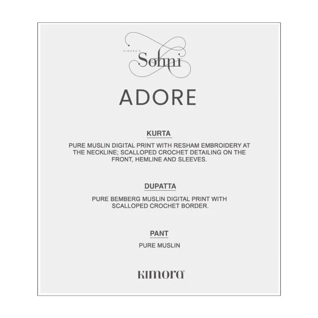 Kimora Sohni Adore Vol 93 Muslin Digital Print Embroidered Fancy Salwar Kameez — Wholesale Salwar Suits, Vardan Ethnic wholesale from Surat — Photo 6
