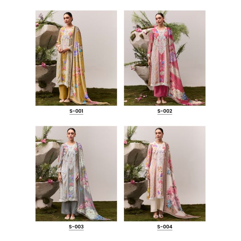 Kimora Sohni Adore Vol 93 Muslin Digital Print Embroidered Fancy Salwar Kameez — Wholesale Readymade Suit, Vardan Ethnic wholesale from Surat — view 7