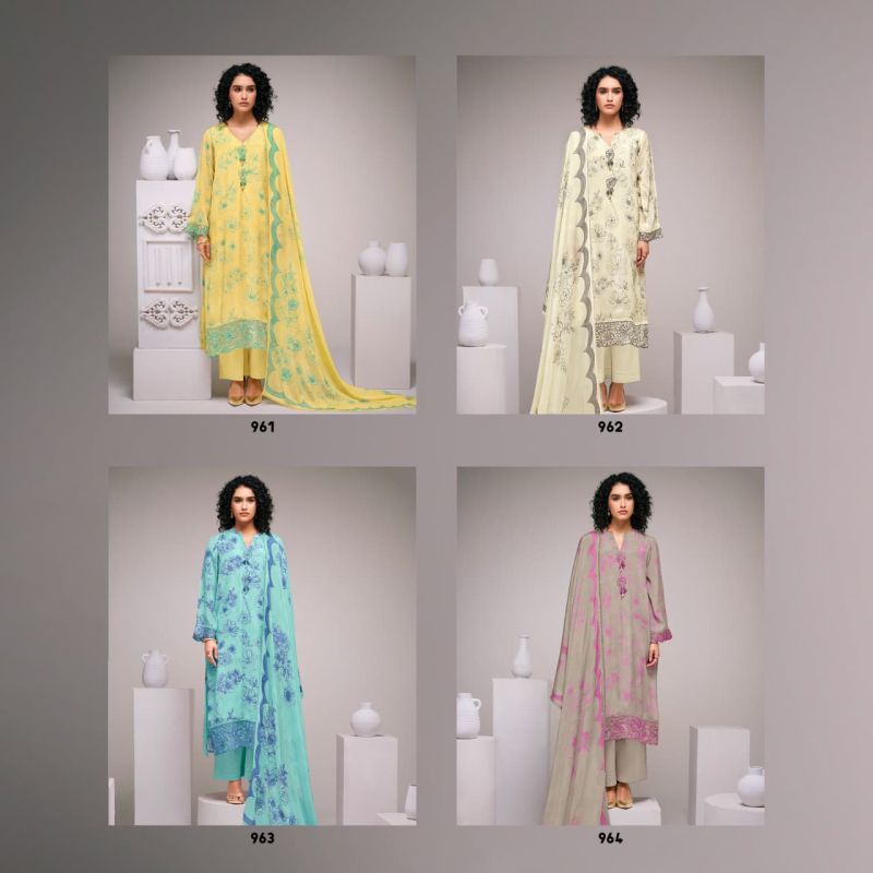 Kimora Sohni Elira Vol 89 Chinon Digital Print Embroidered Salwar Kameez — Wholesale Dress Material, Vardan Ethnic wholesale from Surat — view 10