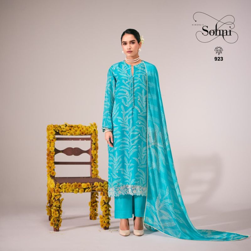 Kimora Sohni Pearl Vol 85 Muslin Digital Print Embroidered Salwar Kameez