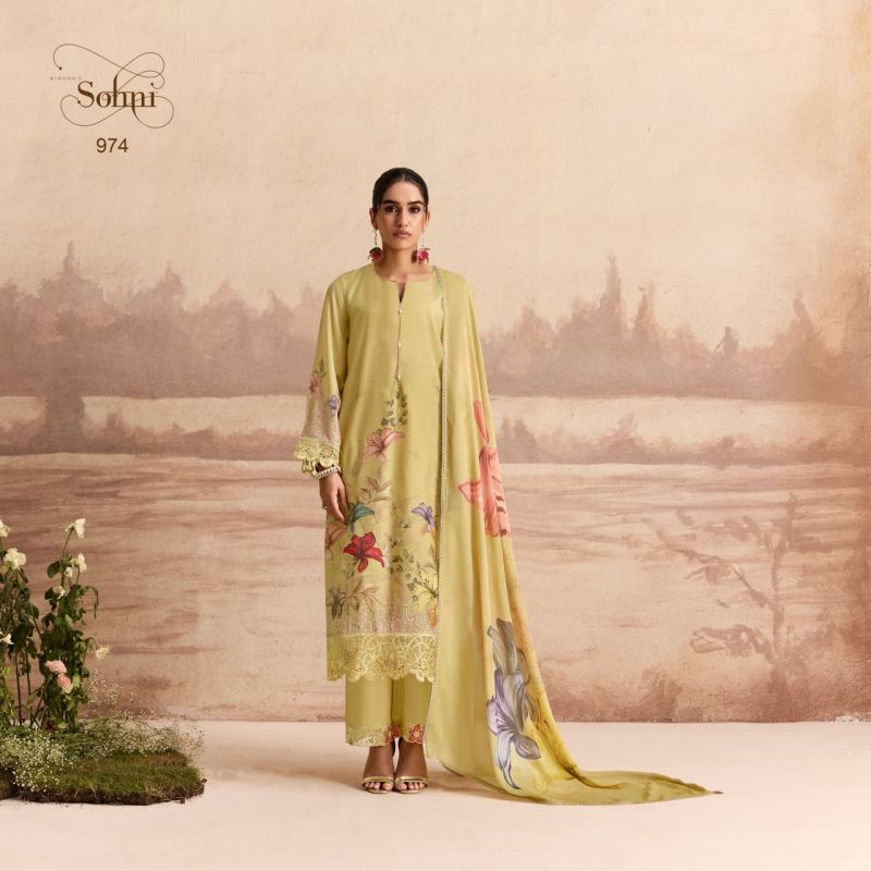 Kimora Sohni Sandalwood Vol 90 Muslin Digital Print Embroidered Salwar Kameez — Wholesale Dress Material, Kimora wholesale from Surat — Photo 2