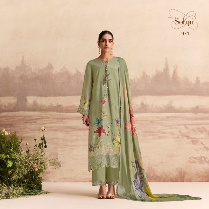 Kimora Sohni Sandalwood Vol 90 Muslin Digital Print Embroidered Salwar Kameez
