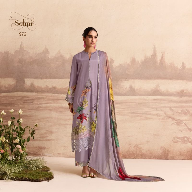 Kimora Sohni Sandalwood Vol 90 Muslin Digital Print Embroidered Salwar Kameez — Wholesale Dress Material, Kimora wholesale from Surat — Photo 3