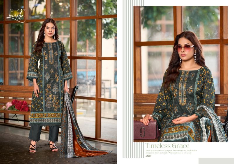 Levisha Madhubala Vol 20 Cambric Lawn Cotton Embroidered Dress Material — Wholesale Designer Salwar Suits, Vardan Ethnic wholesale from Surat — view 5