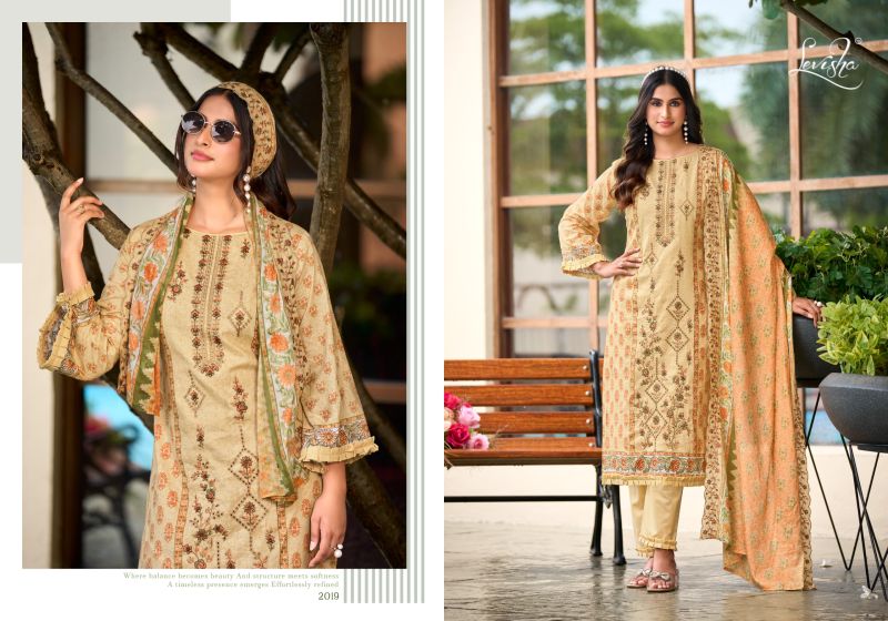 Levisha Madhubala Vol 20 Cambric Lawn Cotton Embroidered Dress Material — Wholesale Designer Salwar Suits, Vardan Ethnic wholesale from Surat — view 8