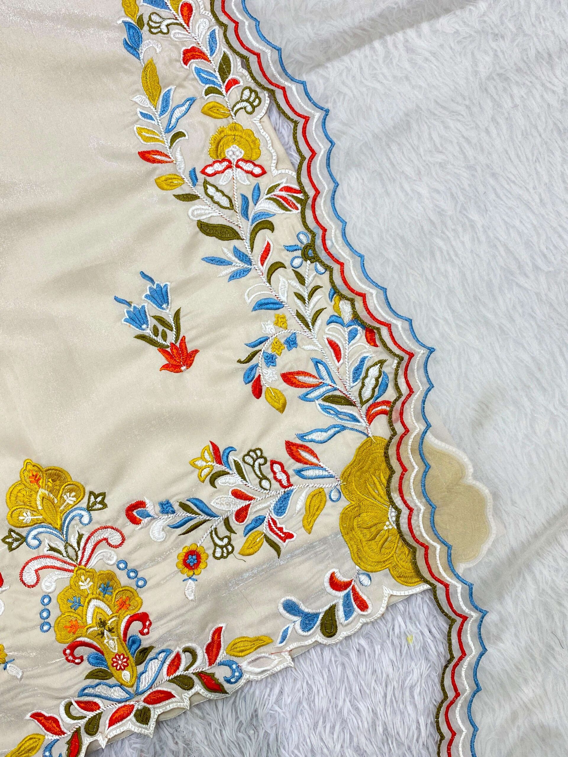 LG 2132 Roman Silk Beautiful Pakistani Suit Top With Embroidered Worked Pant And Dupatta Set — Wholesale Readymade Suit, Vardan Ethnic wholesale from Surat — view 6