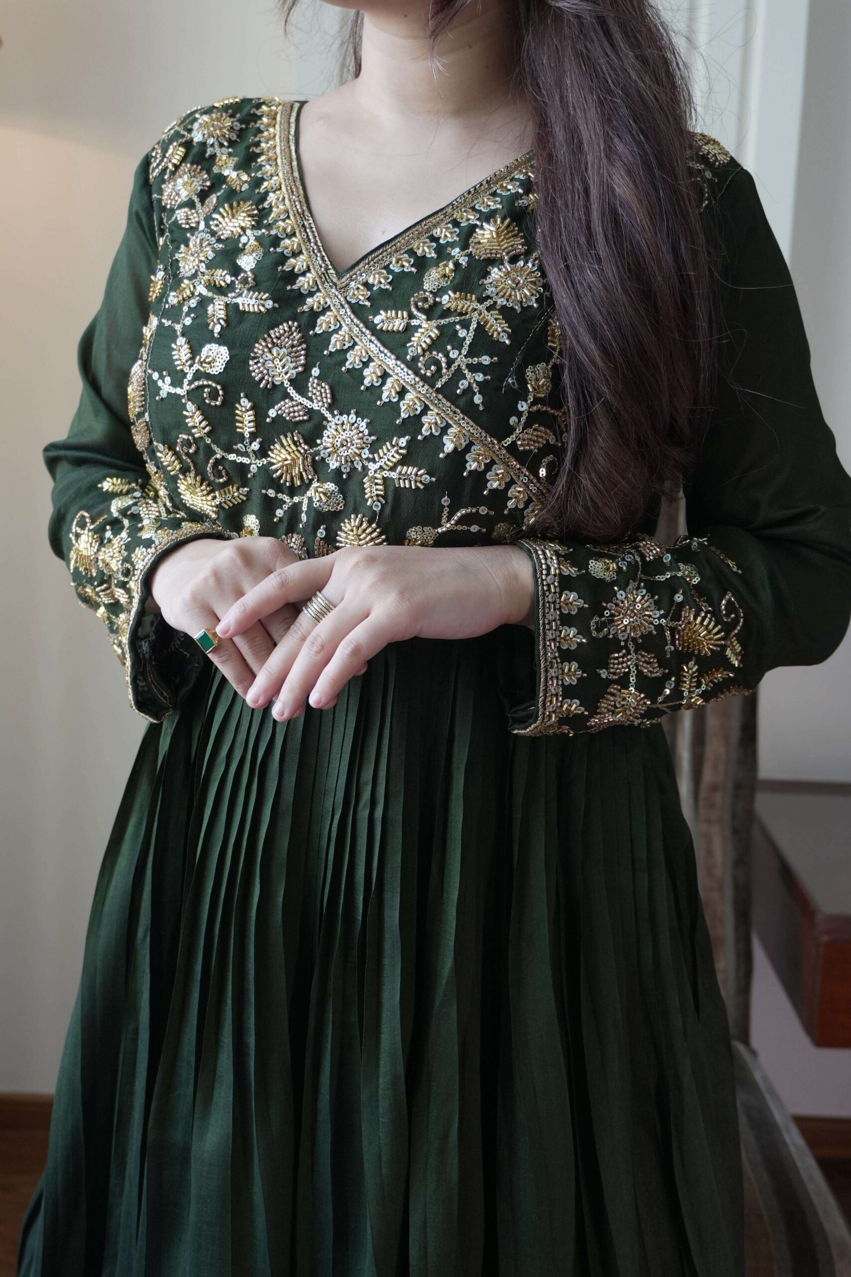 LM 09 SILK BEAUTIFUL DESIGNER LOOK PARTY WEAR GOWN WITH DUPATTA SET — Wholesale Kurti Pant Set, Vardan Ethnic wholesale from Surat — view 2