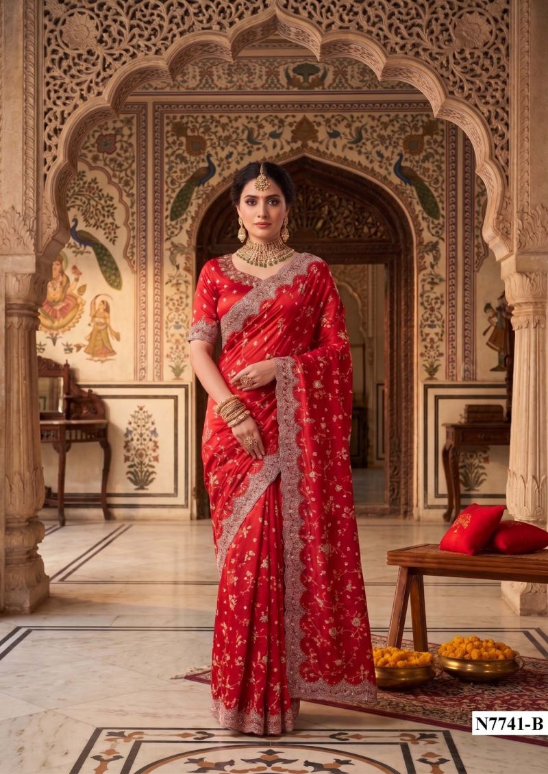 Mahotsav Nimaya Avantika Vol 2 Satin Silk Designer Saree Catalog — Organza Saree, Mahotsav wholesale from Surat — view 2