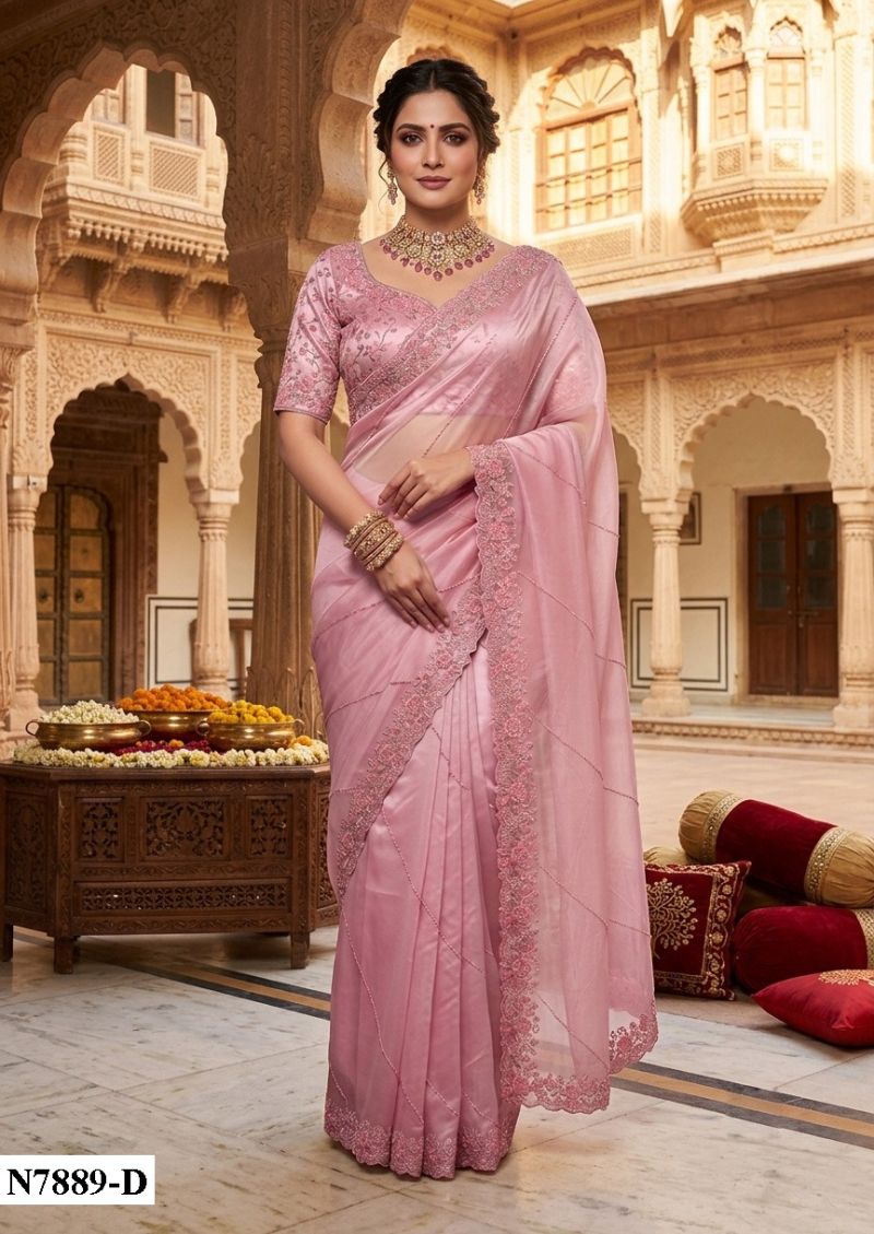 Mahotsav Nimaya Avantika Vol 2 Satin Silk Designer Saree Catalog — Organza Saree, Mahotsav wholesale from Surat — view 8