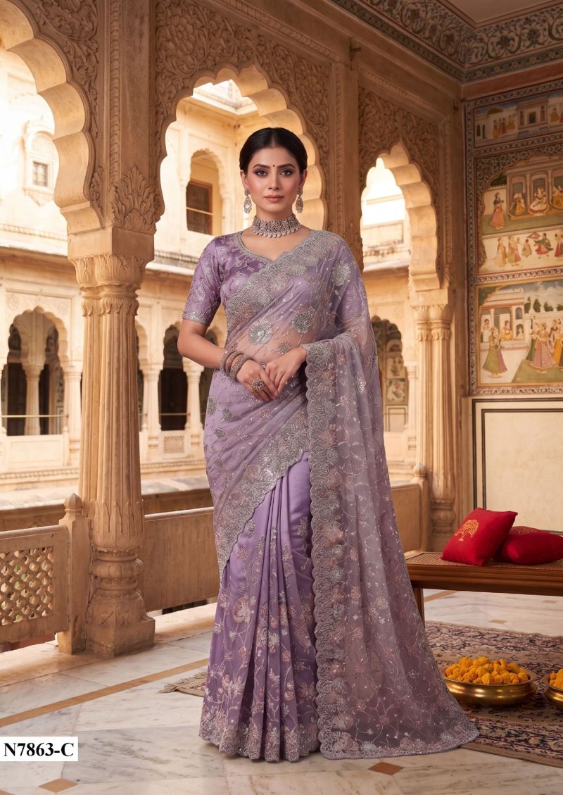 Mahotsav Nimaya Avantika Vol 2 Satin Silk Designer Saree Catalog — Organza Saree, Mahotsav wholesale from Surat — view 9