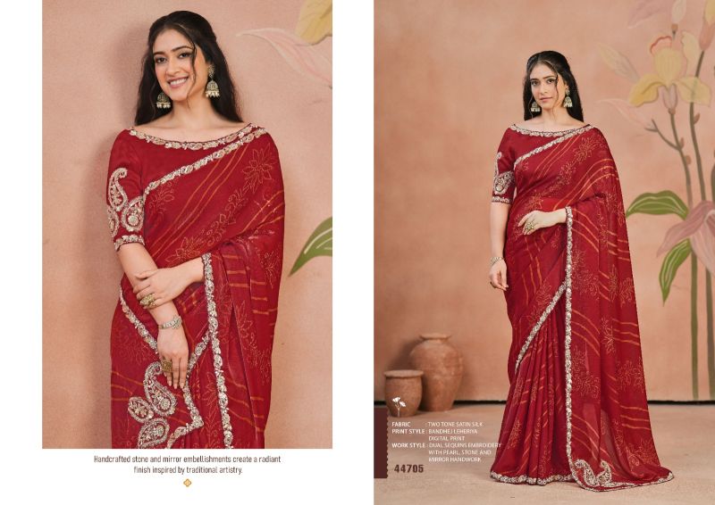 Mahotsav Norita 44700 Tarana Satin Silk Designer Saree Catalog — Wholesale Sarees wholesale from Surat — view 5
