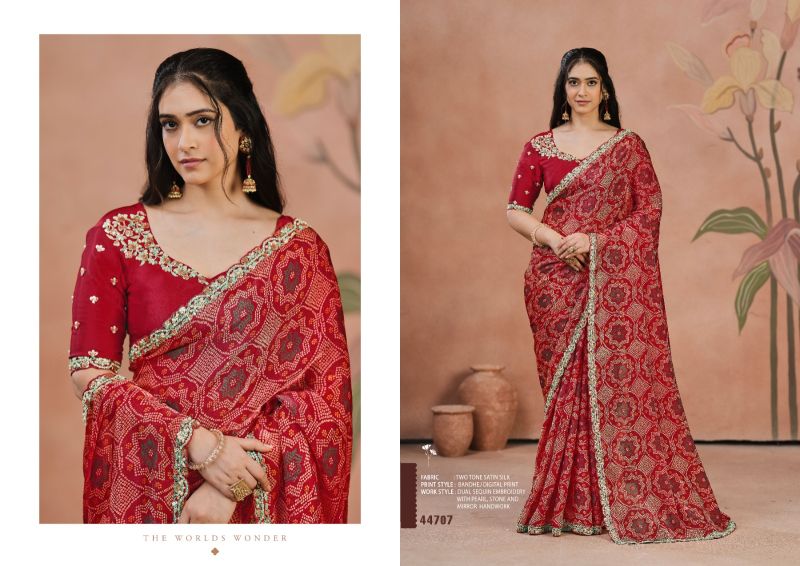 Mahotsav Norita 44700 Tarana Satin Silk Designer Saree Catalog — Wholesale Sarees wholesale from Surat — view 4
