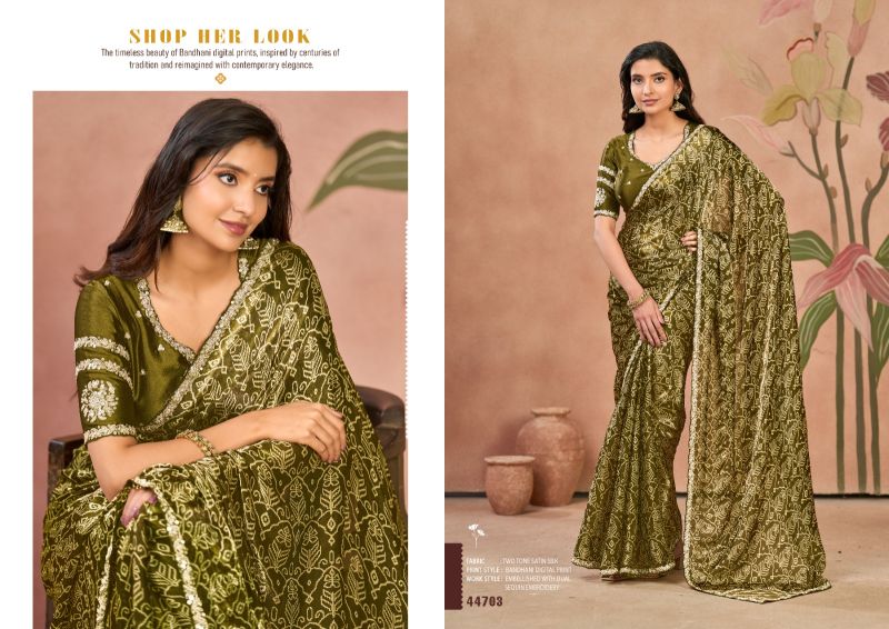 Mahotsav Norita 44700 Tarana Satin Silk Designer Saree Catalog — Wholesale Sarees wholesale from Surat — view 3
