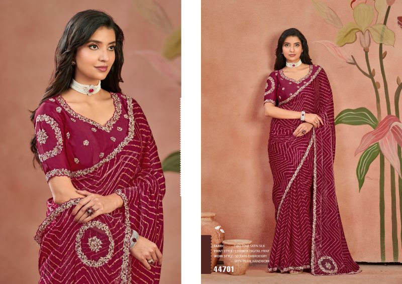 Mahotsav Norita 44700 Tarana Satin Silk Designer Saree Catalog — Wholesale Sarees wholesale from Surat — view 8