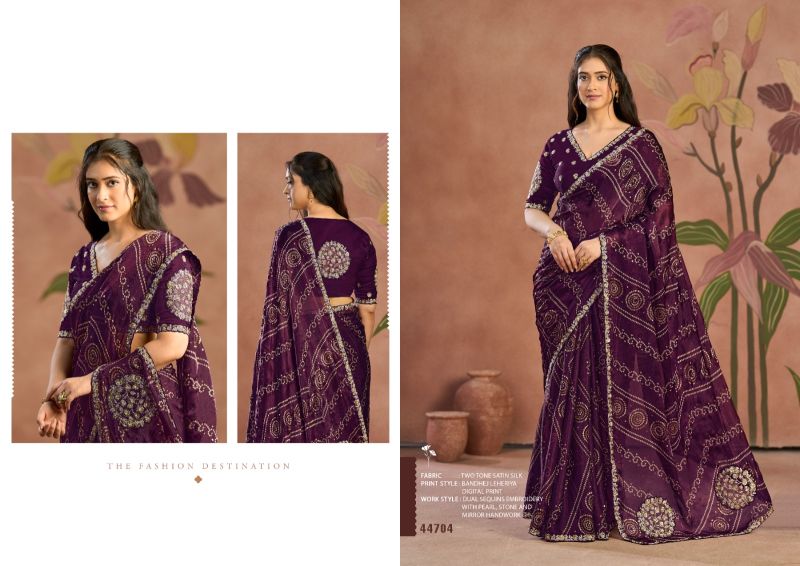 Mahotsav Norita 44700 Tarana Satin Silk Designer Saree Catalog — Wholesale Sarees wholesale from Surat — view 12