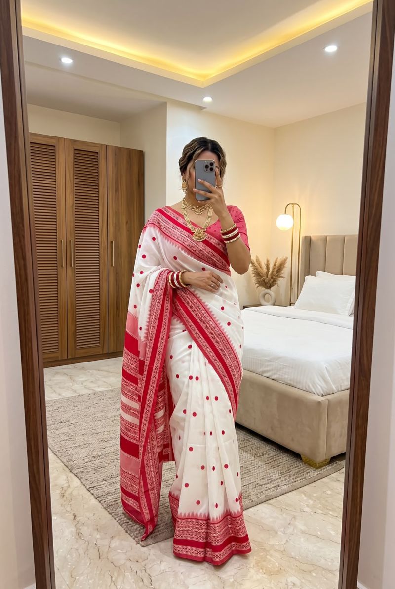 Mb 3329 Banarasi Silk Weaving Zari Motifs Saree Catalog — Organza Saree, Vardan Ethnic wholesale from Surat — view 6