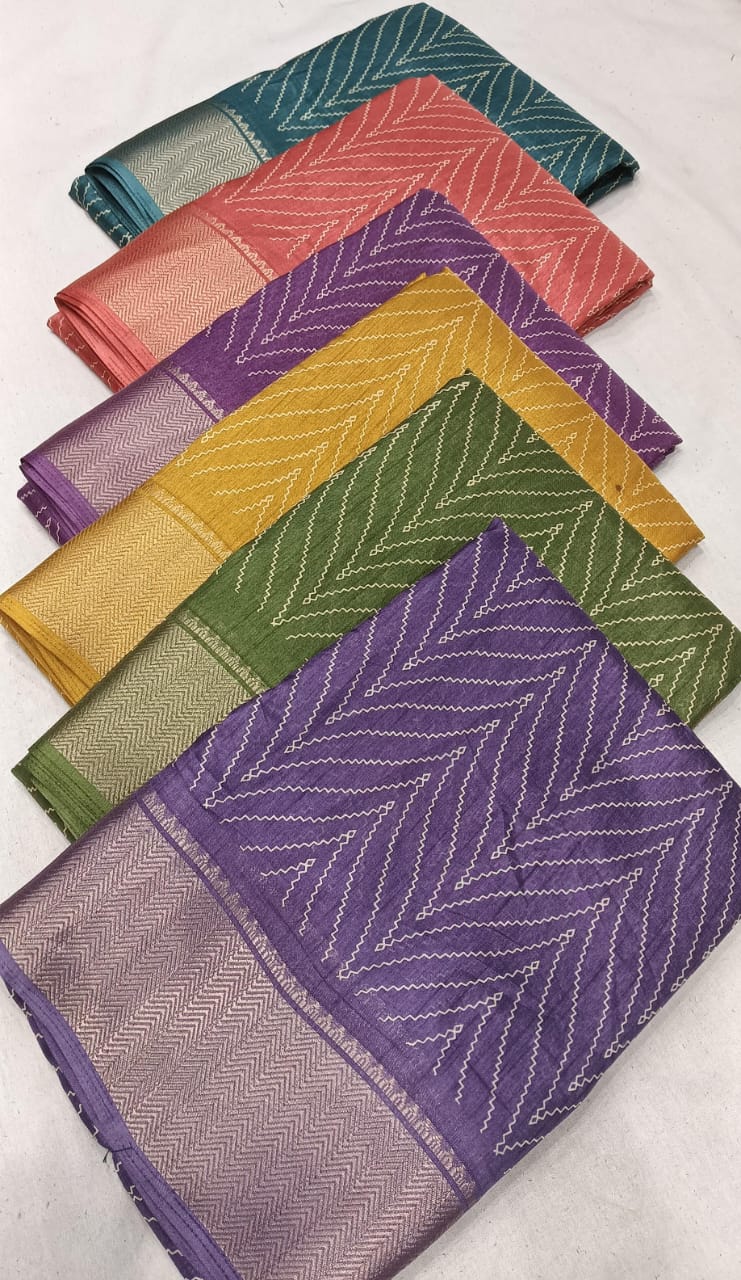 Meenakshi Vol 1 Dola Silk Printed Saree Catalog — Organza Saree, Vardan Ethnic wholesale from Surat — Photo 4