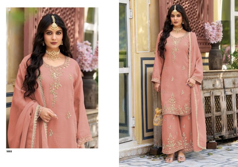 Monoco 1001 To 1003 Rose Gold Beads Work Salawar Kameez Catalog — Wholesale Readymade Suit wholesale from Surat - Gallery Image 2